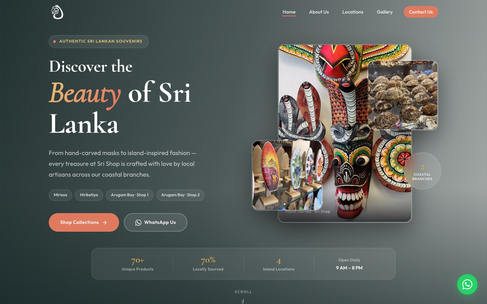 Sri Shop website preview